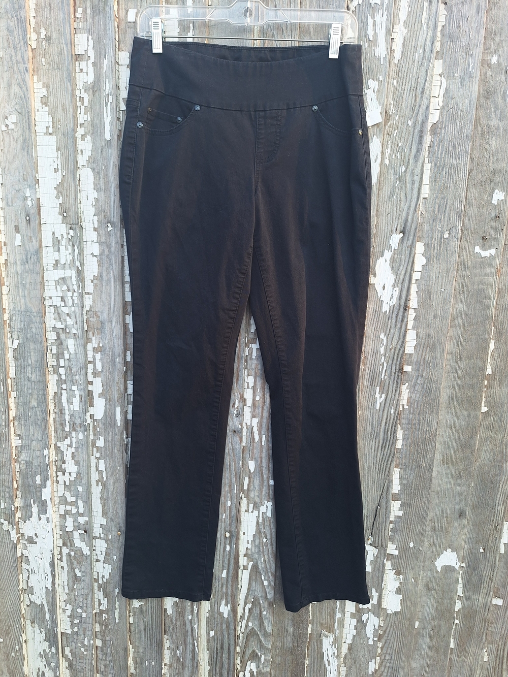 Jag Jeans Black High Rise Straight Leg Pull-On Pants Size 4